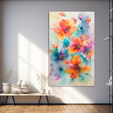 Watercolor Painting of Flowers